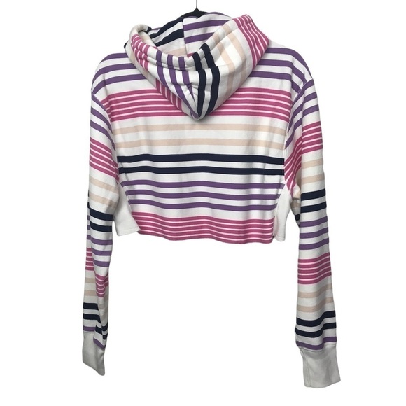 Champion UO Striped Cropped Reverse Weave Hoodie XS - Picture 2 of 12